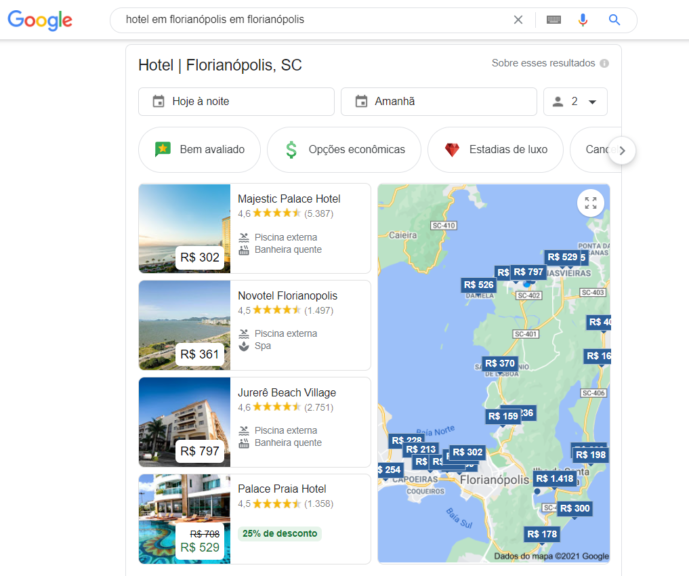 imagem resultado pesquisa google hotéis