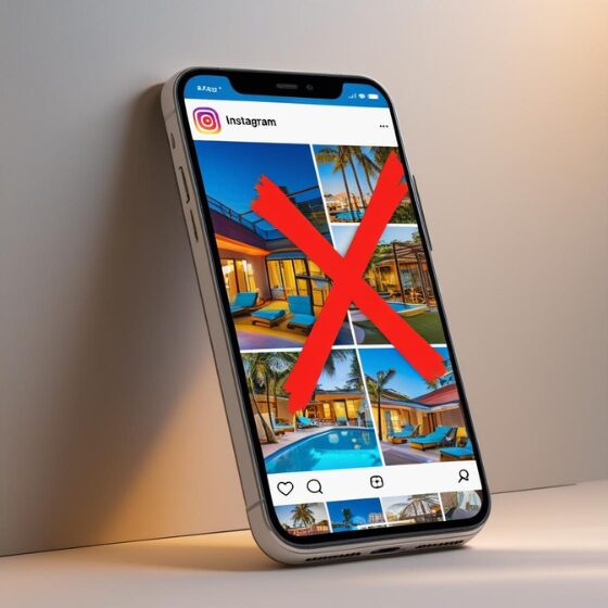 imagem das tela do celular mostrando os principais erros de hotéis e pousadas no Instagram