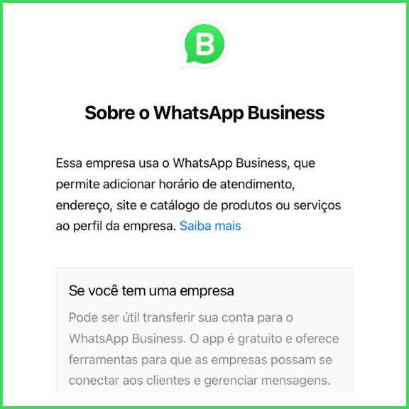 imagem whatsapp business para hotelaria