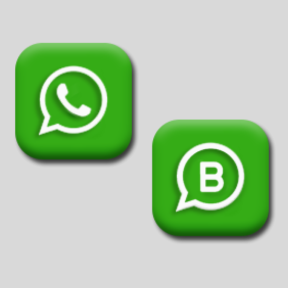 imagem logos whatsapp comum x whatsapp business