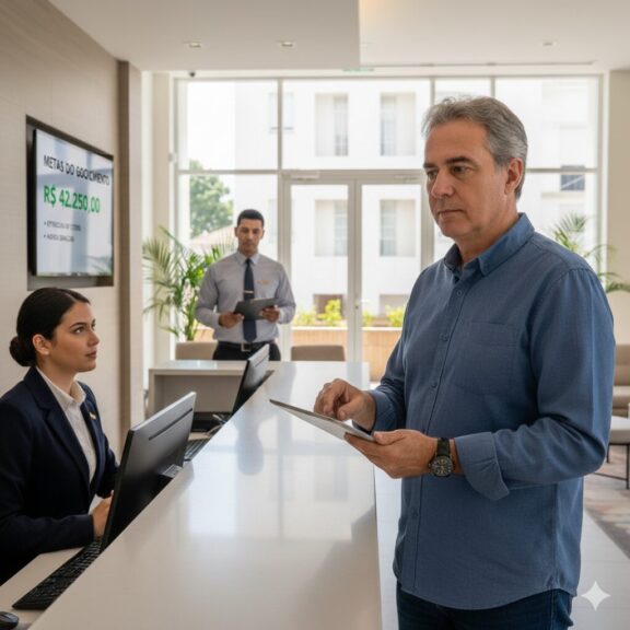 imagem de um hoteleiro tomando decisões baseadas no GOOPAR