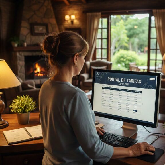 imagem de uma hoteleira calculando a tarifa net do hotel