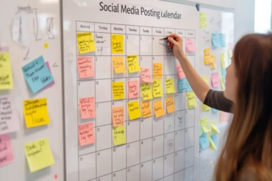 calendário de posts redes sociais